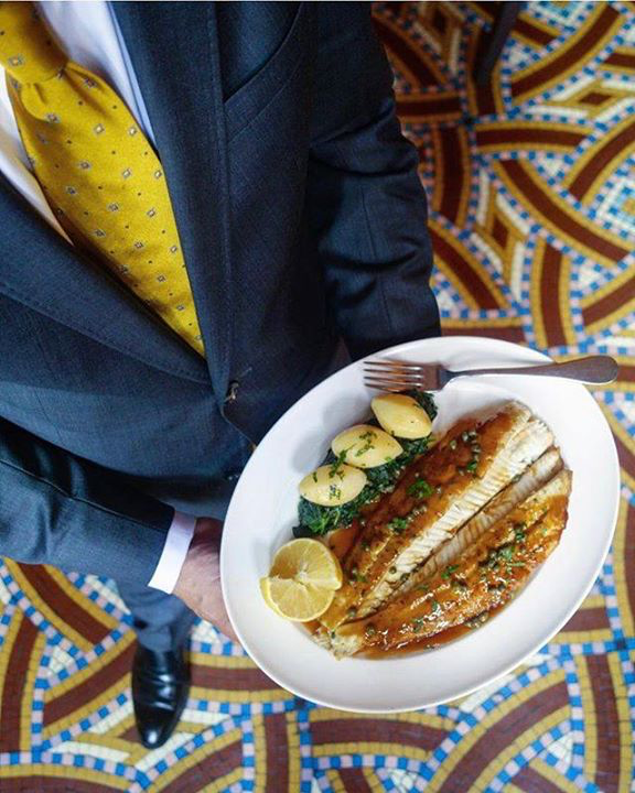 A classic Dover Sole with lemon capers &amp; brown butter! #BrasserieRuhlmann #French #Brasserie #RockefellerPlaza #RockCenter #Midtown #NewYorkCity #NYCeats #NYC