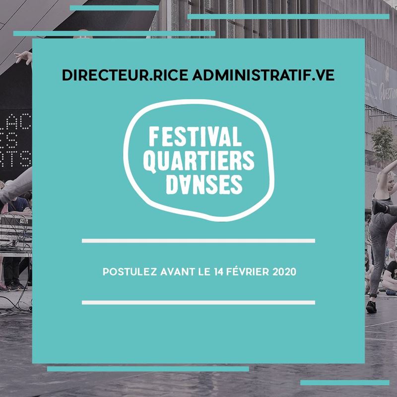 Le Festival Quartiers Danses est à la recherche d'un·e directeur·rice administratif·ve! 👀

Date limite: 14 février 2020. ⏱

Plus de détails en cliquant ici: 
bit.ly/2SkUryK