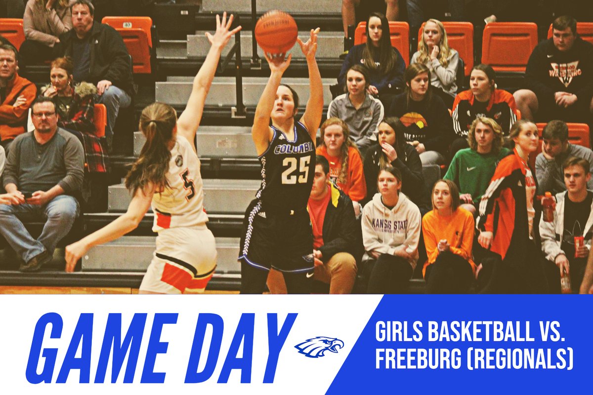 The postseason continues for the Lady Eagles! After beating Red Bud last night, Columbia advances in the IHSA 2A Regional and will play Freeburg tonight for a chance to go to the Regional championship. Tip off against the Lady Midgets is 6:00pm.

#4columbiaeagles
