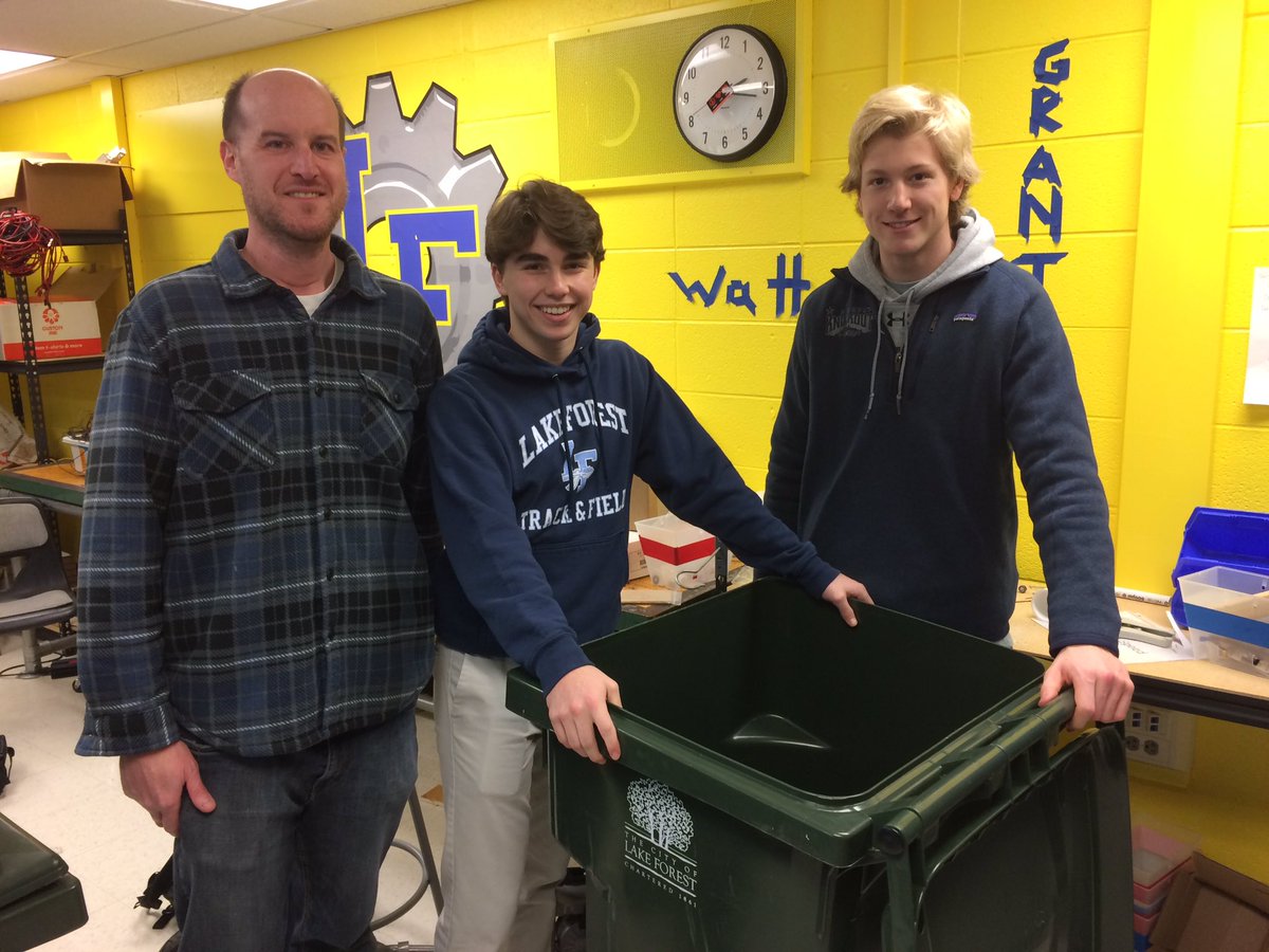 <a href="/DudeckLFHS/">Joe Dudeck</a> and 2 Ss partner with city of Lake Forest to build a robotic recycle bin... this will be interesting, <a href="/acwahlert/">Alan Wahlert Ed.D. - Assistant Superintendent</a> <a href="/sassenp/">Patrick Sassen, Ed.D</a>