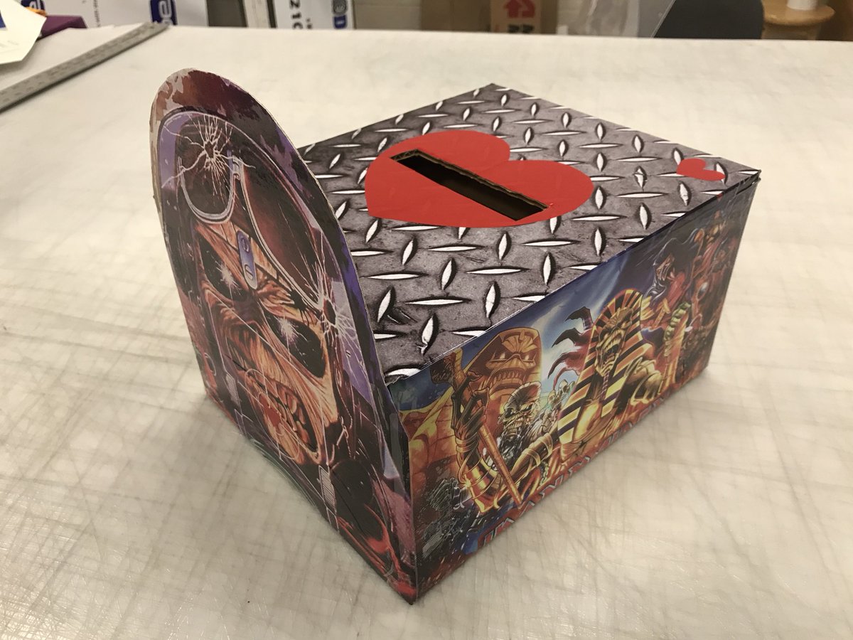 My son asked me to make an @IronMaiden Valentines box for his class !! 