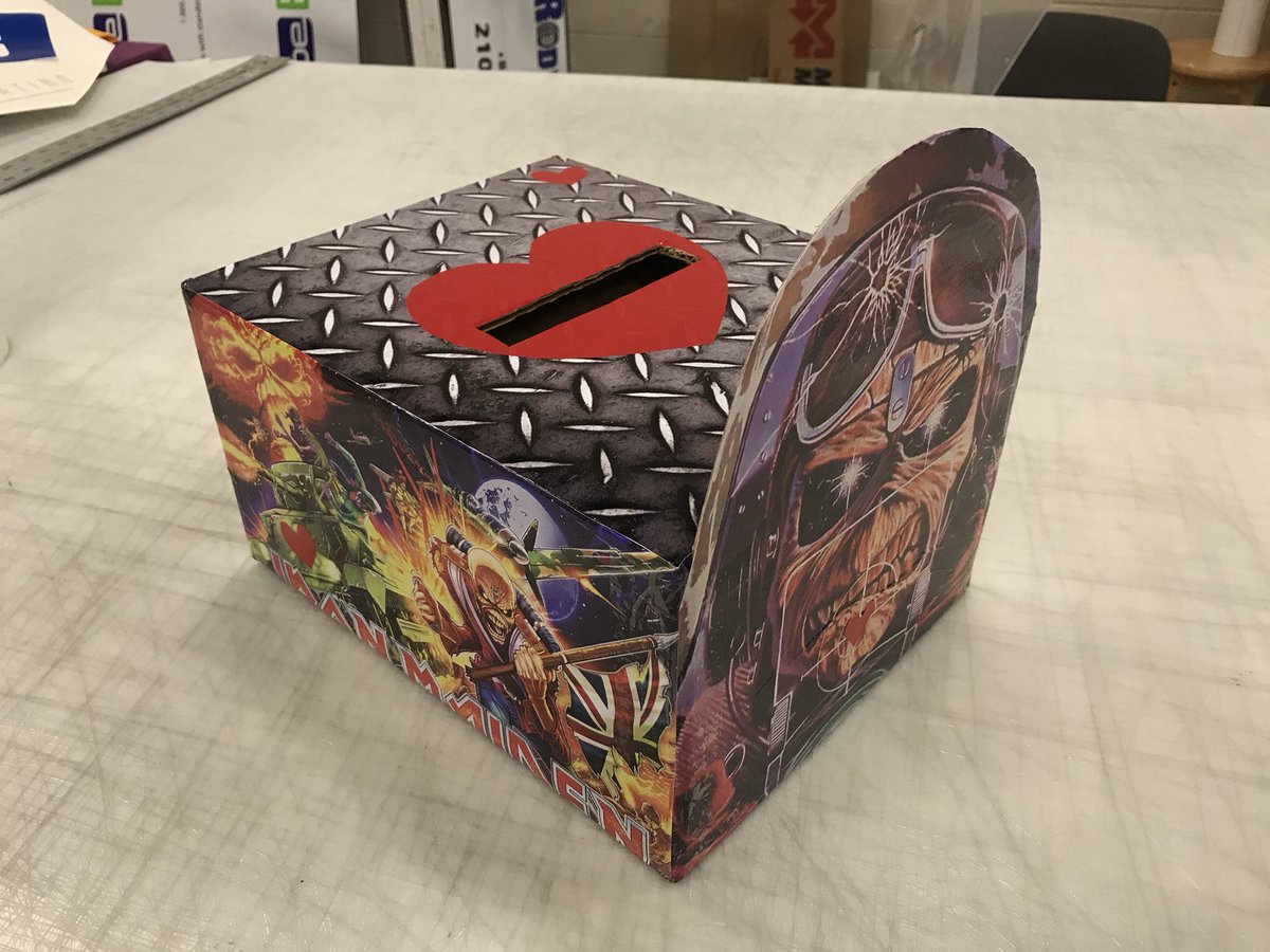 My son asked me to make an @IronMaiden Valentines box for his class !! 