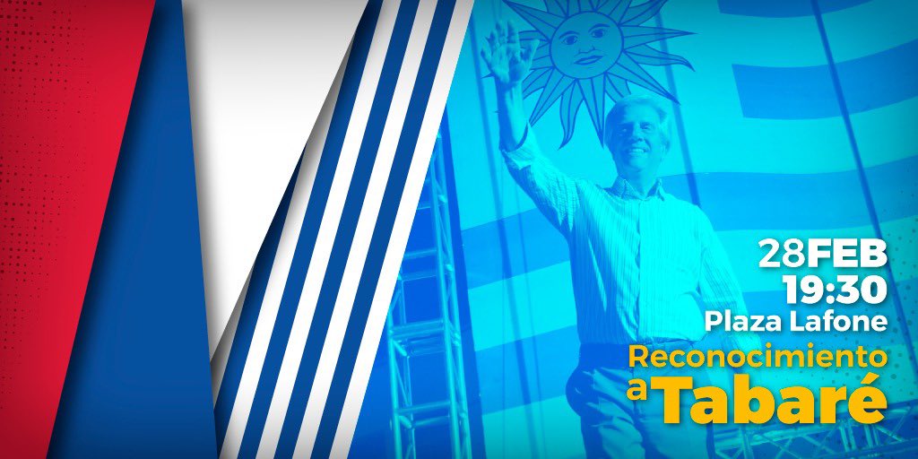 Este 28 de febrero nos encontramos en La Teja para reconocer a nuestro presidente🔴🔵⚪️

¡Tenés que estar!

Te entregamos sueños y nos devolviste realidades🇺🇾 #GraciasTabaré