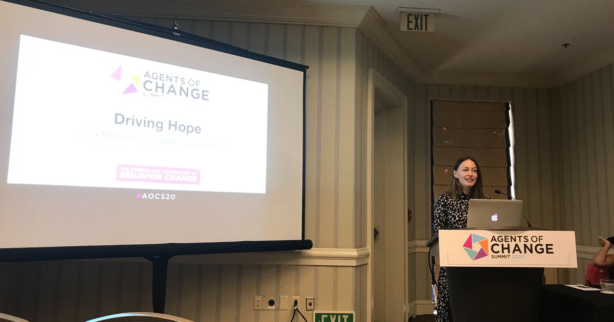 We're at this year's @AOCsummit, where Mallory gave a presentation about Social Change Marketing strategies. It's so inspiring to see the work being done to promote social good across the country! Stay tuned for our blog soon. #AOCS20 #ProudSponsor #SocialChangeMarketing #WeAreDH