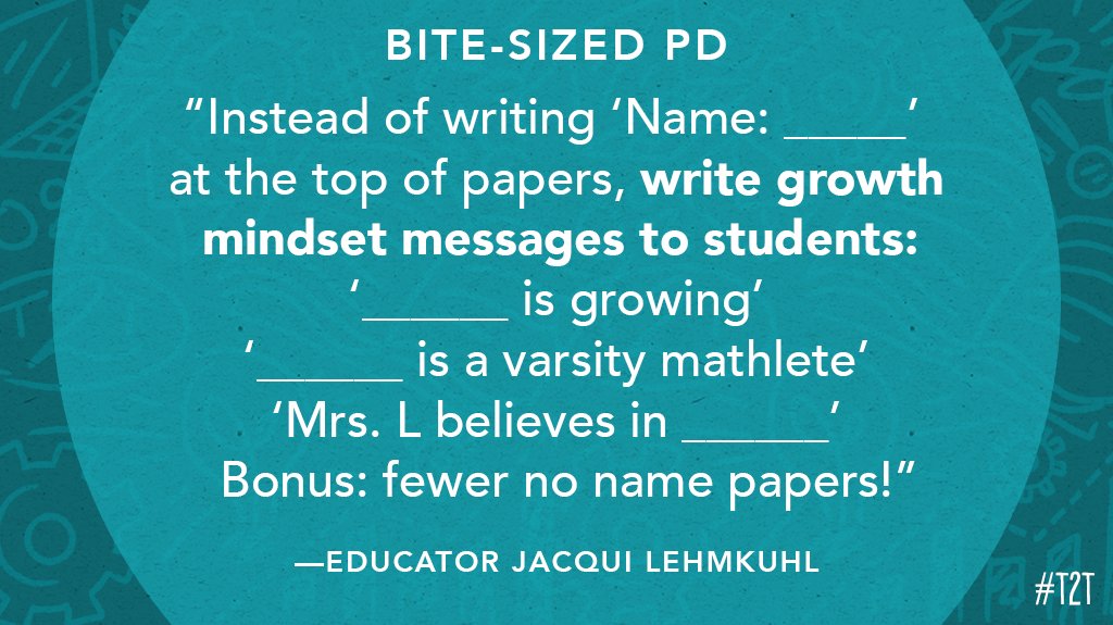 What small adjustments make a big difference for your Ss? #BiteSizedPD via educator <a href="/JacquiLehmkuhl/">Jacqui Lehmkuhl</a>. #KidsDeserveIt #tlap