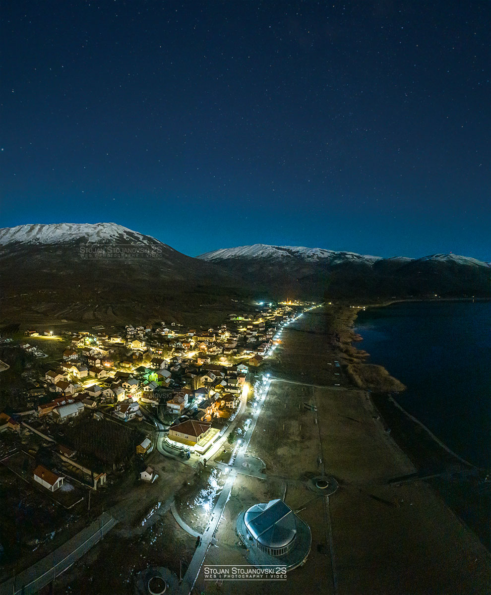 Стење - ноќна верзија - Преспанско Езеро🇲🇰 #lakeprespa #stenje #stojanstojanovski #2S #2sstudio #drone #dronephoto #photography #nightphotography