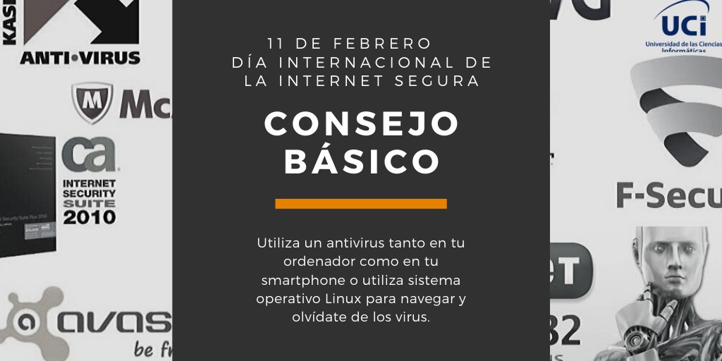 universidad_uci's tweet photo. Amig@s algunos consejos para que hagamos una internet más segura porque “Una Internet mejor comienza contigo: juntos aprendemos ciberseguridad" #SomosCuba @DrRobertoMOjeda @WalterBG_uci @CubaMES @marthadelcmv @Wilfre_GV @nataliauci16 @alicia_senra @Mnica98744015 @rislaidy https://t.co/CqbfaXus2r