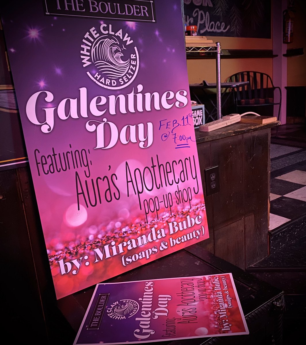 TheBoulder_1934's tweet photo. It’s #GalentinesDay at The Boulder in #Fitchburg tonight! Stop by 6:30 to 10 for treats, tarot readings &amp; to check out a collection of fantastic soaps and beauty products from Aura’s Apothecary. Going to be lots of fun on “only the best day of the year.” https://t.co/PK08W5m07C
