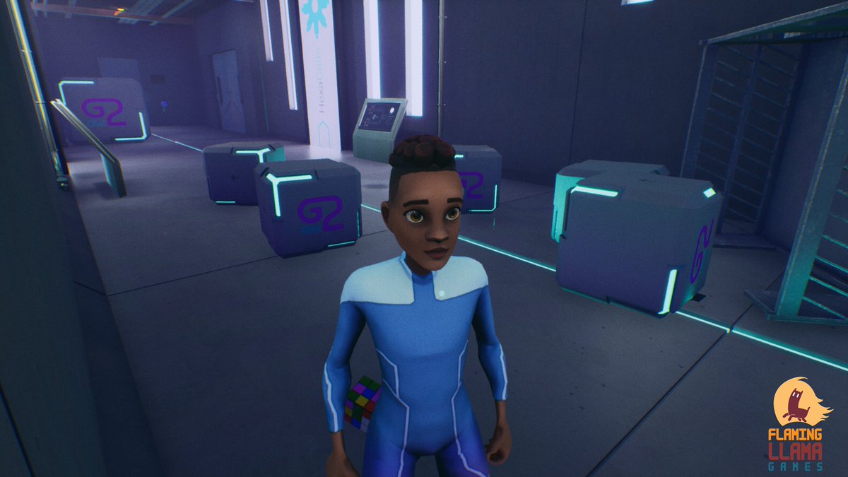 Sam se pregunta qué hacer en este pasillo de #Hexacells... ¿le ayudáis a avanzar? ¿Dónde está Rafi? 🤔 
#indiedev #gamedev #indiegame