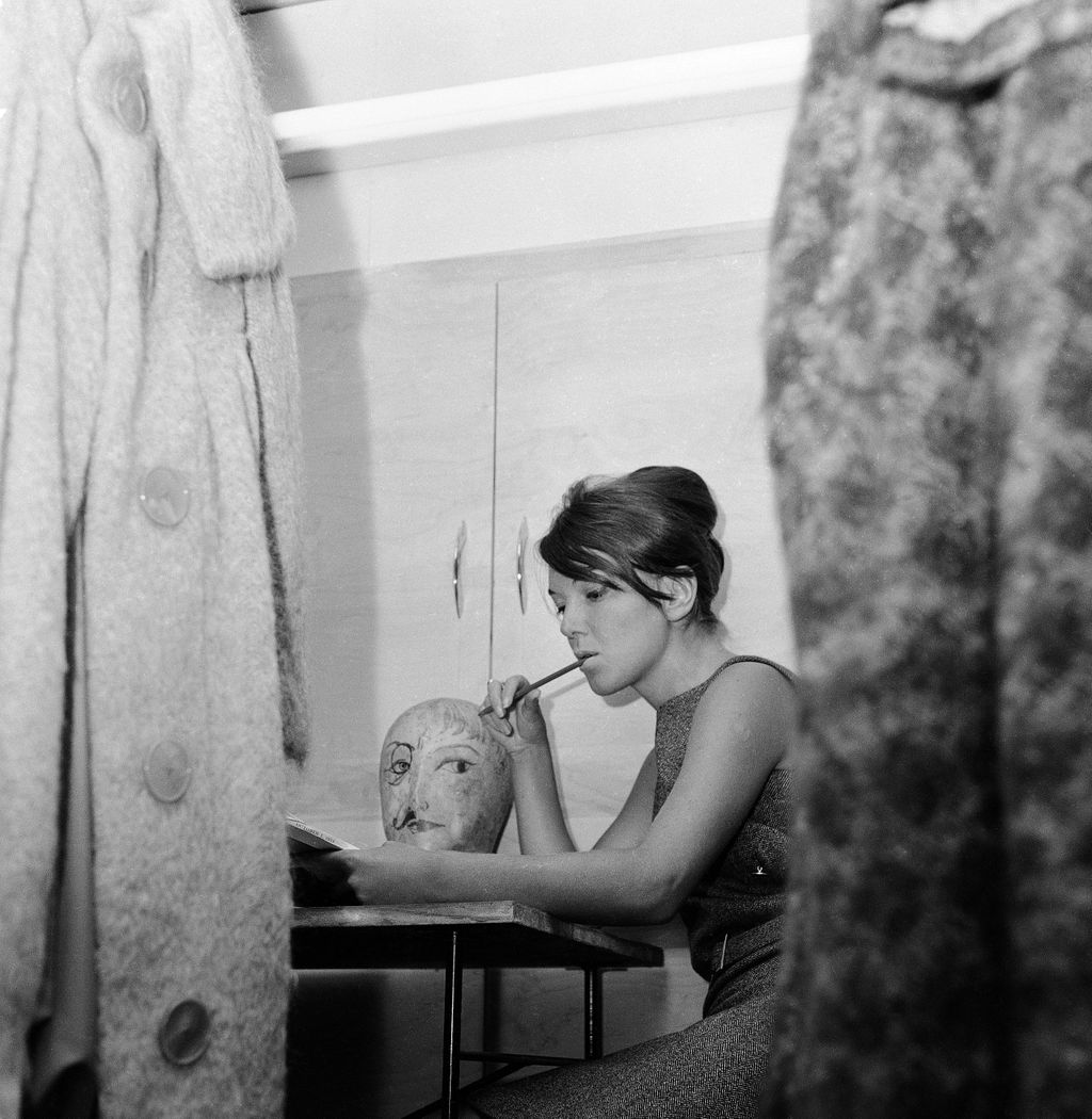 Happy Birthday Mary Quant, here in a quiet corner of her Knightsbridge branch of Bazaar - 1959 