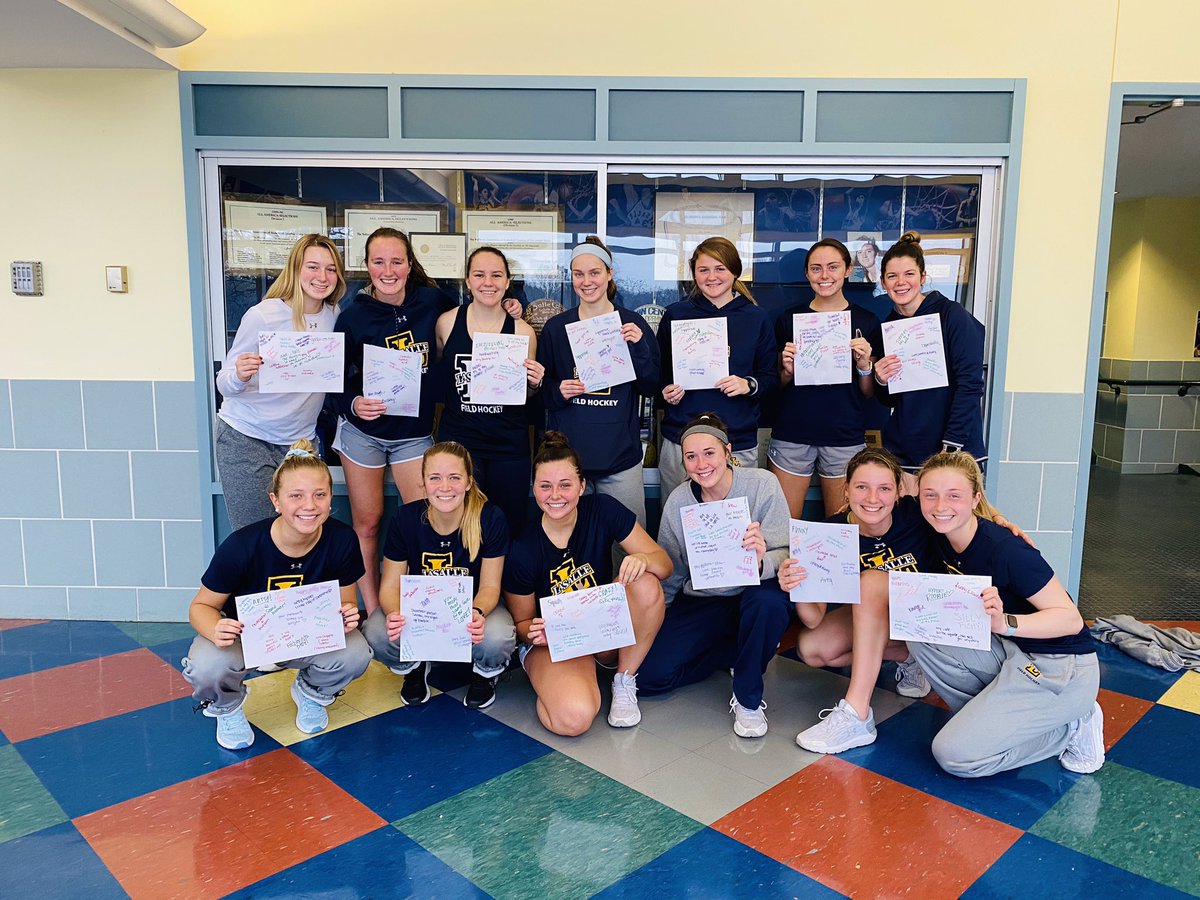 LaSalleFH's tweet photo. I’ve got your back - in here and out there. 💙💛🔭🏑 #TeamConditioning #TeamActivity #TeamFeelz #RainyDayFun https://t.co/R45tpqKjAA