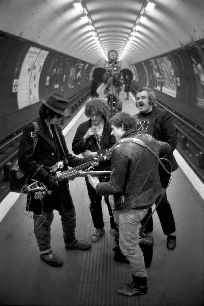 "A guy got onto the train with a guitar and an amp strapped to his back. I immediately wanted to hook up and get to know these people and photograph them. I wanted to be part of it."