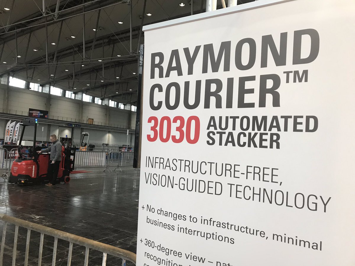 RaymondCorp's tweet image. Excited to showcase the versatility and flexibility of the Raymond Courier 3030 automated stacker @IFOY_AWARD test days. The Courier can be implemented in a wide array of applications—and an operator can also manage multiple trucks at a time. #IFOY2020