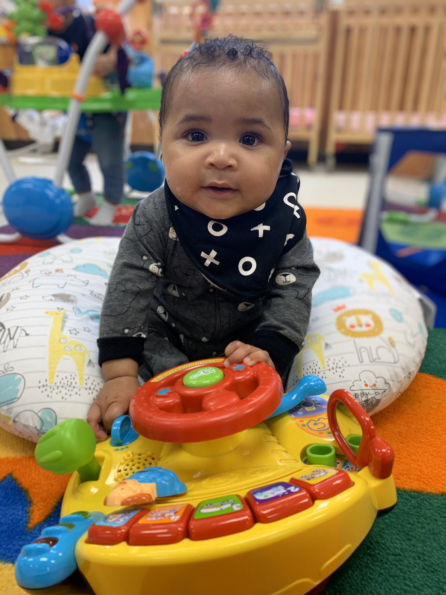 Kasen is “On The Go!” at #AndreELC through our Transportation theme! 🚗🚦#preschool #littlelearners #Infants #Transportation #CFISDSpirit