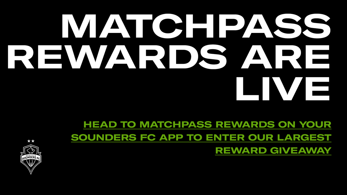MatchPass is back and BIGGER than ever! Head to the MatchPass Rewards option through your Sounders FC app and enter to win signed items, jerseys, and match-day experiences!