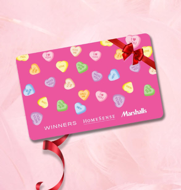 Marshalls Canada on Twitter "Show your with a WINNERS, HomeSense & Marshalls gift card