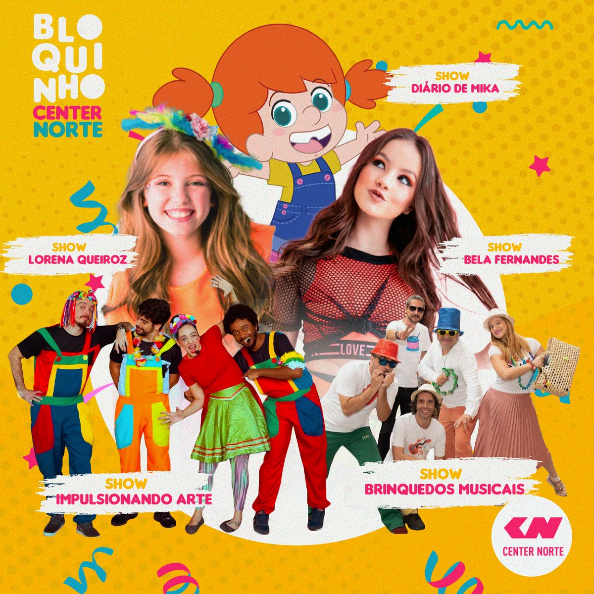Já conferiu a programação do bloquinho do center norte? Começa no dia 15 e é pra toda família! *-*
facebook.com/events/1869682…
#belafernandes #odiariodemika #lorenaqueiroz #impulsionandoarte #brinquedosmusicais #Carnaval2020 #bloquinho