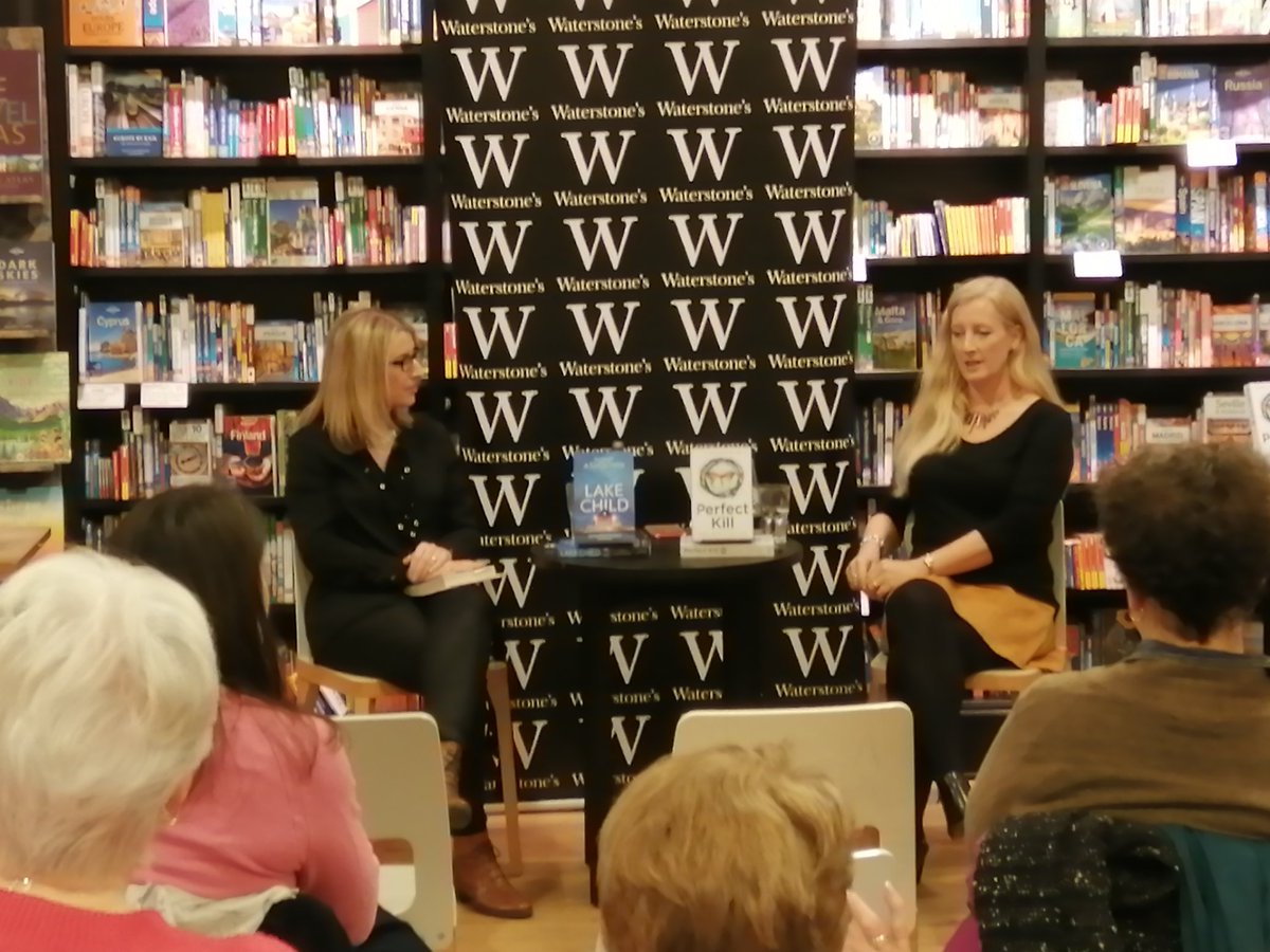 BrightonWstones's tweet photo. A wonderful evening discussing crime fiction @BrightonWstones with @Helen_Fields & @IsabelAshdown discussing their fabulous new books #PerfectKill & #LakeChild https://t.co/6F8rI3YAd4