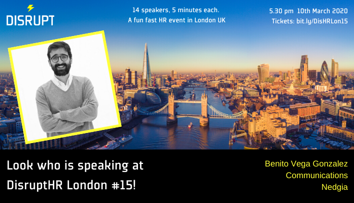 Look who will be speaking at #DisruptHRLondon on March 10 😍

You won't want to miss Benito Vega Gonzaler's <a href="/Bvegag/">Beni</a> speech  "HR: The dandruft and anti-dandruft".  Now this topic sounds interesting ❗️

Get your tickets  👉 bit.ly/31L7U5V

#hr #humanresources