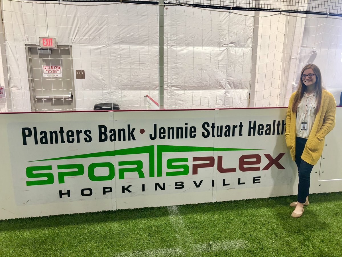 HopSportsplex's tweet photo. What a pleasure it was today to have Trigg County High School senior and future Murray State Racer Rylee Bush at the Sportsplex! Rylee is planning to study PR/Communications at MSU, and was doing some job shadowing to broaden her skill base. Ms. Bush has a bright future ahead! https://t.co/RJd8BNbMcU