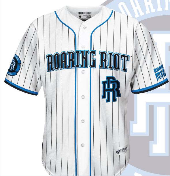 roaringriot's tweet photo. We made something fun! Custom #RoaringRiot baseball jerseys. Available to order for the next 2 WEEKS & then we're shutting it down to make sure we get them to you by opening day 2020. Pick a name & a number. Once a number is gone it's retired FOREVER. https://t.co/0YVEHKYQmD https://t.co/tbgRMNC03X