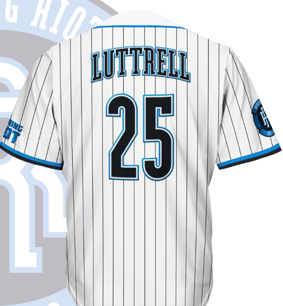 roaringriot's tweet photo. We made something fun! Custom #RoaringRiot baseball jerseys. Available to order for the next 2 WEEKS & then we're shutting it down to make sure we get them to you by opening day 2020. Pick a name & a number. Once a number is gone it's retired FOREVER. https://t.co/0YVEHKYQmD https://t.co/tbgRMNC03X