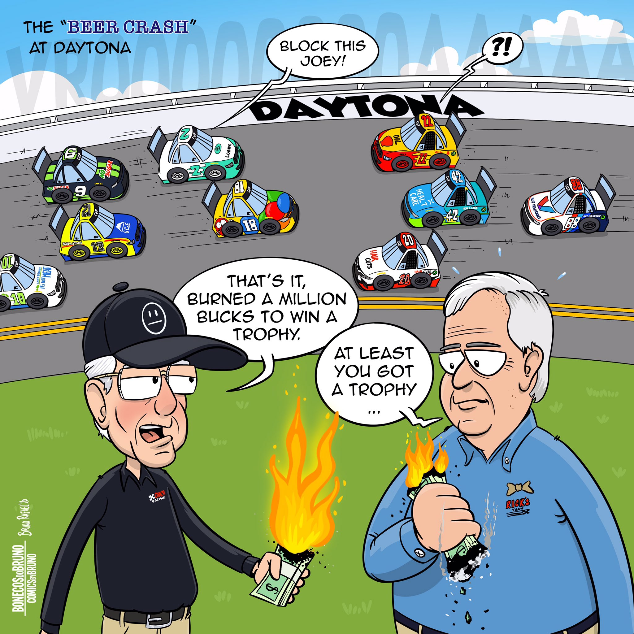 Funny Nascar Cartoon