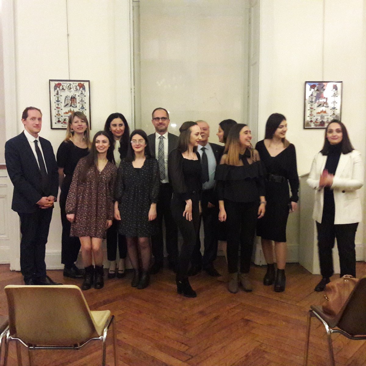 pberat's tweet photo. Ce soir à l'occasion de la célébration du partenariat entre l'Ugab et l'Universite française en Arménie avec Mme la Consule générale d'Arménie à Lyon. https://t.co/Cr7eceqBnC
