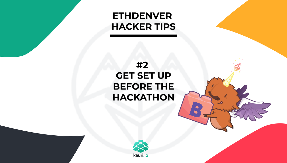 🔥#ETHDenver Hacker Tip # 2: Get set up before the hackathon! 

Download the tools you need beforehand. We recommend Ganache (buff.ly/2w8REQB) for running a blockchain on your machine and Truffle (buff.ly/3bqofRZ) as a smart contract development framework!
