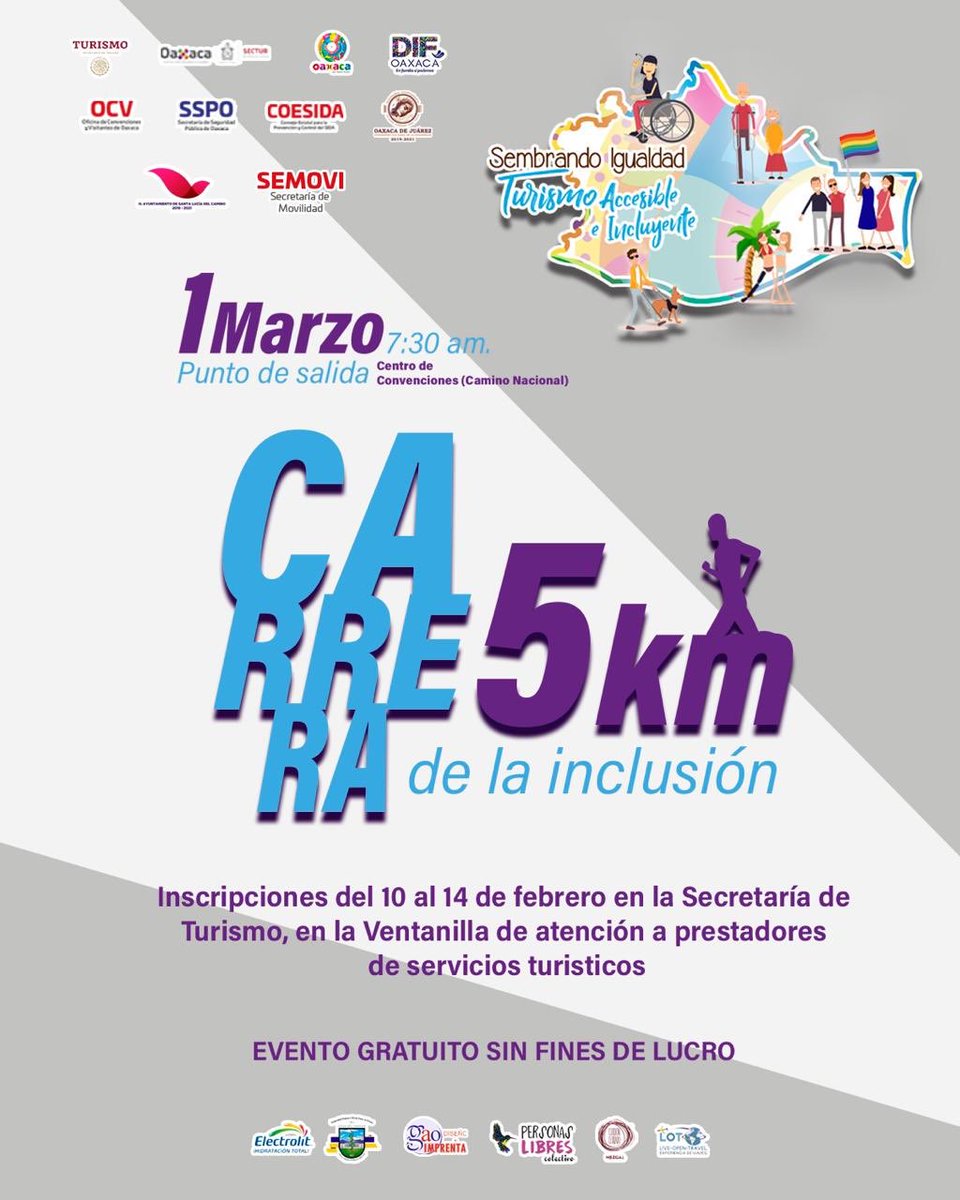 SantaLuciaDIF's tweet photo. Este 1 de marzo, todas y todos sembremos igualdad. Participa en la Carrera de la Inclusión que partirá de Av. Lázaro Cárdenas, al exterior del Centro Cultural y de Convenciones a las 7:30 de la mañana. Registro sin costo @SECTUR Av. Juárez #703 Col. Centro. https://t.co/95iKQbEIgz