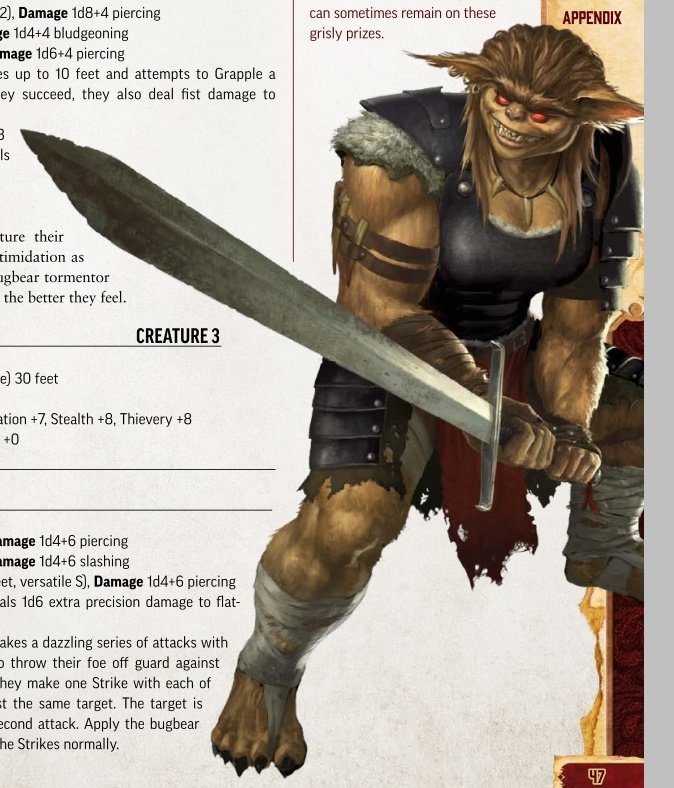 bugbear thug: BEHOLD. THE CHAD BUGBEARSTRONG MUSCLESWONDERFUL EYES. CUTE EAR AND HAIRHOT.  #PF2  #TTRPG