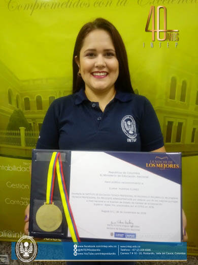 La Noche de los Mejores 2019

El MEN hace público reconocimiento a la estudiante del #INTEP del Programa Técnica Profesional en Procesos Administrativos, Eliana Huertas F. de la Sede #Cali, por obtener unos de los mejores puntajes a nivel nacional en el Examen ICFES SABER PRO