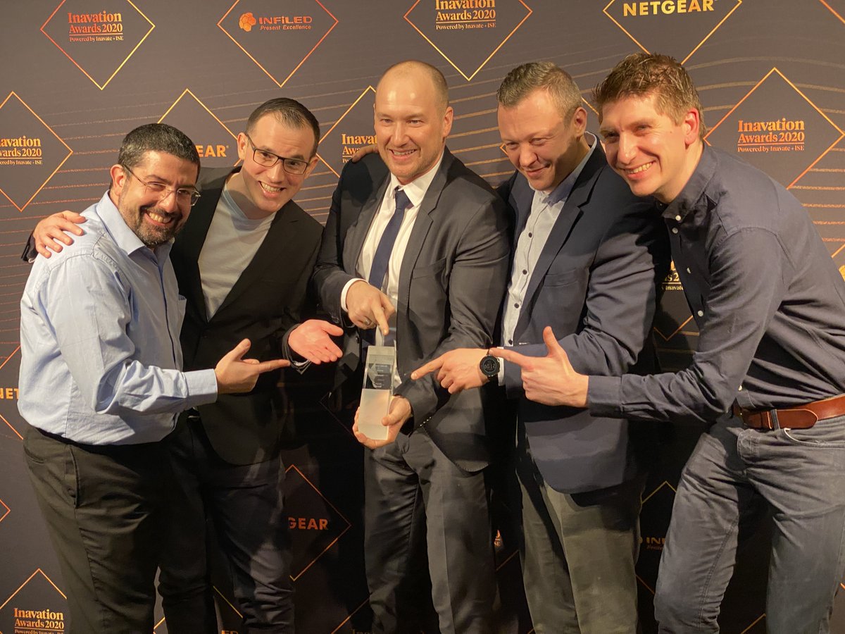 TIG_Europe's tweet photo. Huge congratulations to our friends at @Crestron for winning the Inavation Award for Best R&amp;D!
#avtweeps #av #winning #RandD #winning #winning @inavate - thank you! https://t.co/ZywRfSsRHj