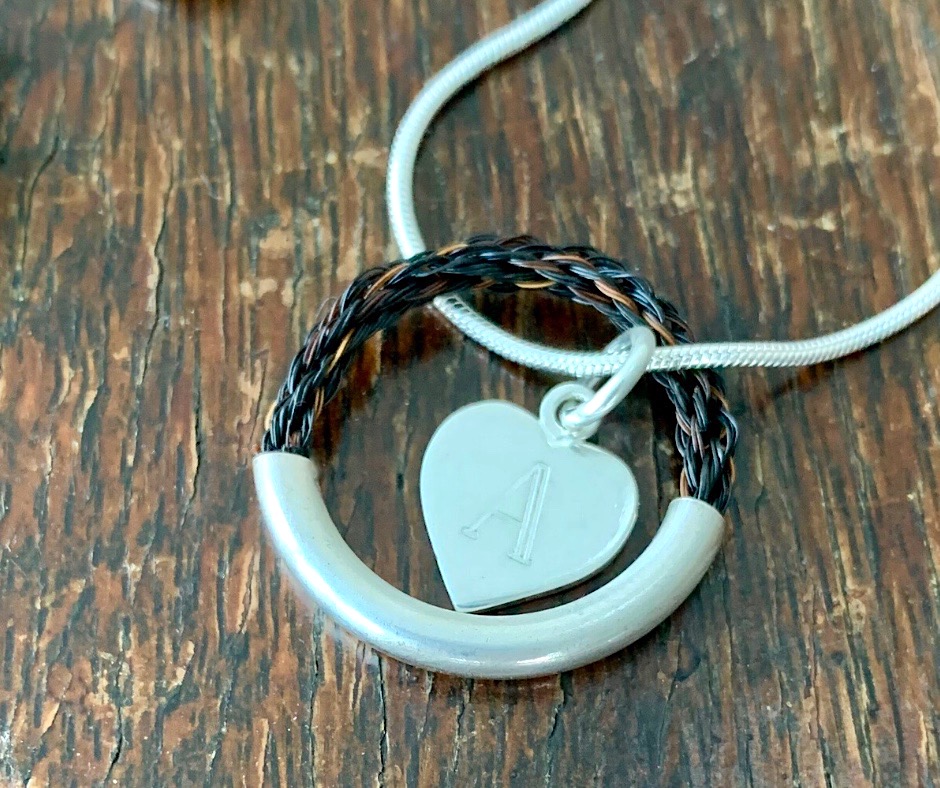 How cute are these new mini silver heart charms that have just been added to the website..perfect for personalising your #horsehairnecklace #horsehairjewellery #equestrianjewellery