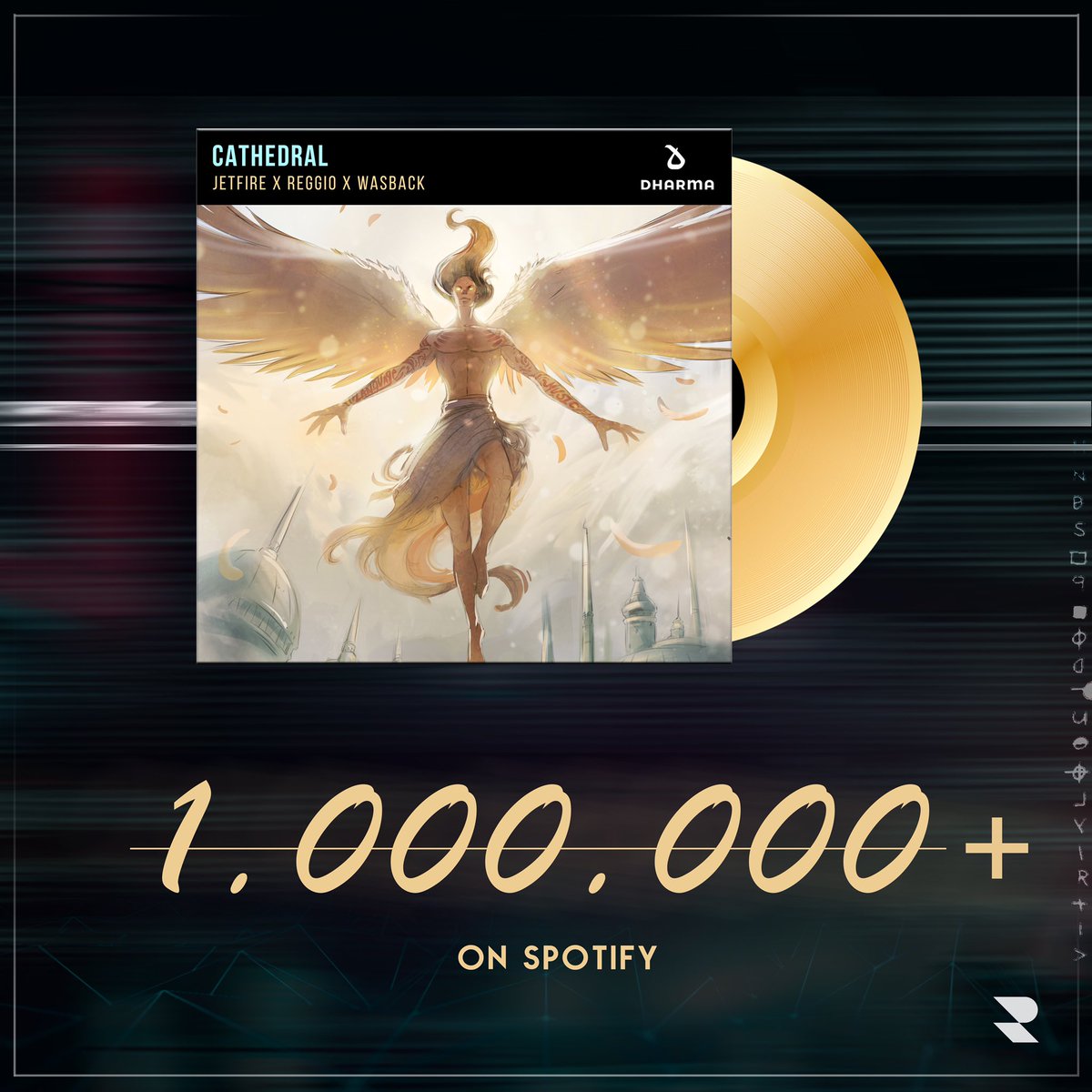 Congrats <a href="/JETFIREmusic/">JETFIRE</a>, <a href="/REGGIOmusic/">REGGIO</a>, &amp; <a href="/WasbackOfficial/">Wasback_Official</a> on 1M streams for #Cathedral on <a href="/Spotify/">Spotify</a>!!!

Stream now ⇢ bit.ly/Cathedral-Jetf…