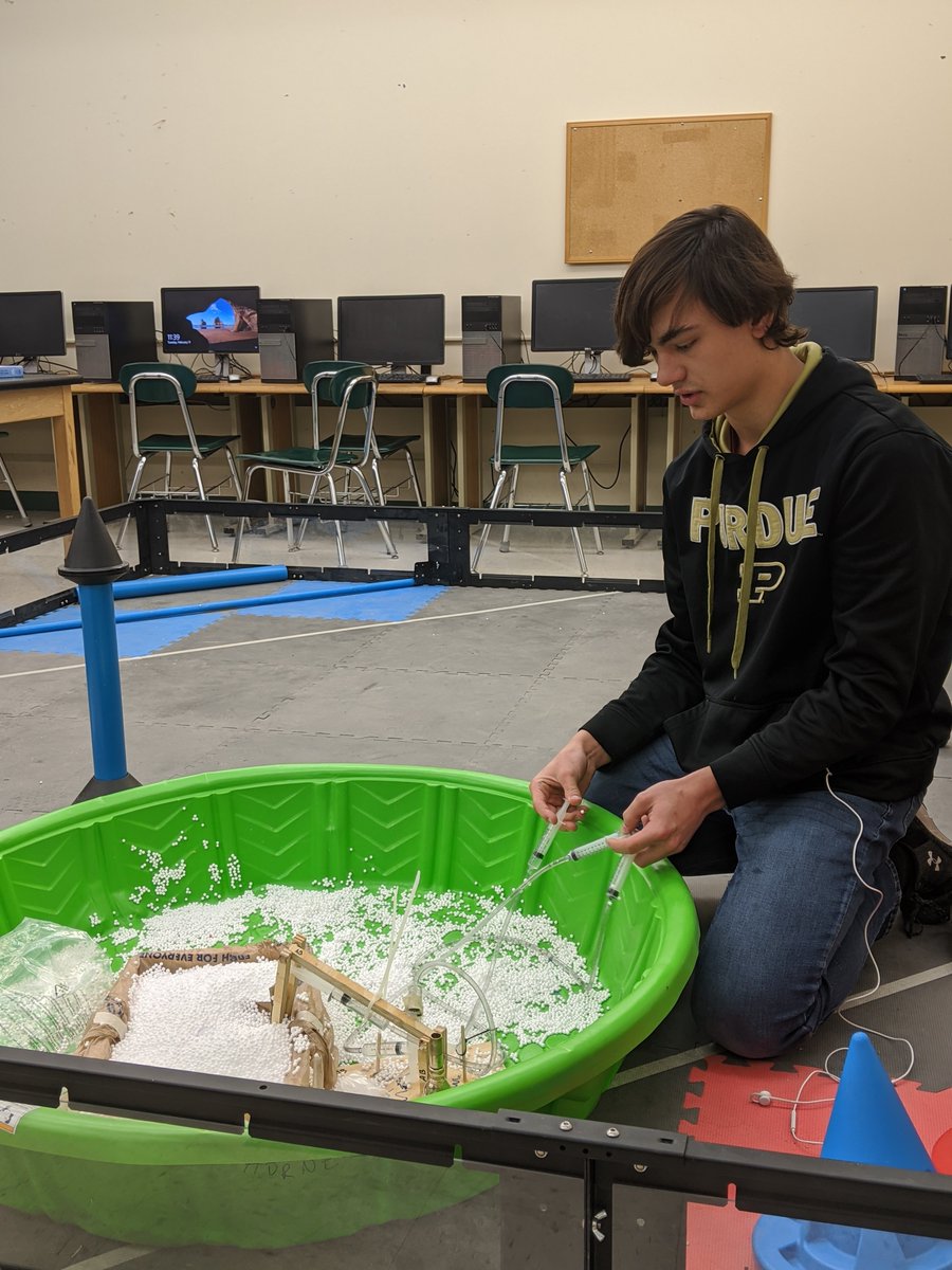 "Can I ask <a href="/mrhornerphysics/">☢Christian Horner☢</a> to borrow his pool?" -Student

"I mean...yes?" 

#fluidpower #toyprojects #pltw #principlesofengineering #wemadeamess