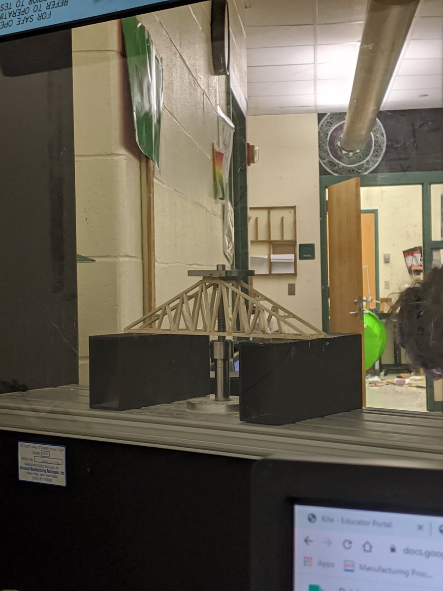 Bridge Testing! One of my favorite days of the year! A great way to end the trimester with some hands on projects! #whsrocks <a href="/WWSWHS/">Westfield High</a> #Cheesin'