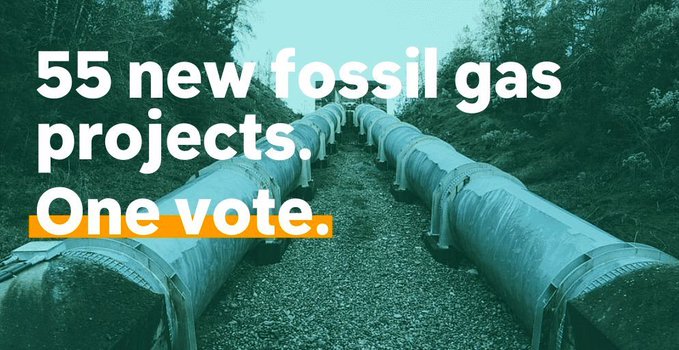 Today, the @Europarl_EN can vote to stop support for more than 55 new fossil gas projects. 

We’re in a #ClimateEmergency.  @MonicaSemedoLux
@ViktorUspaskich Will you vote for climate action and against more fossil fuel projects? 
#PCIList