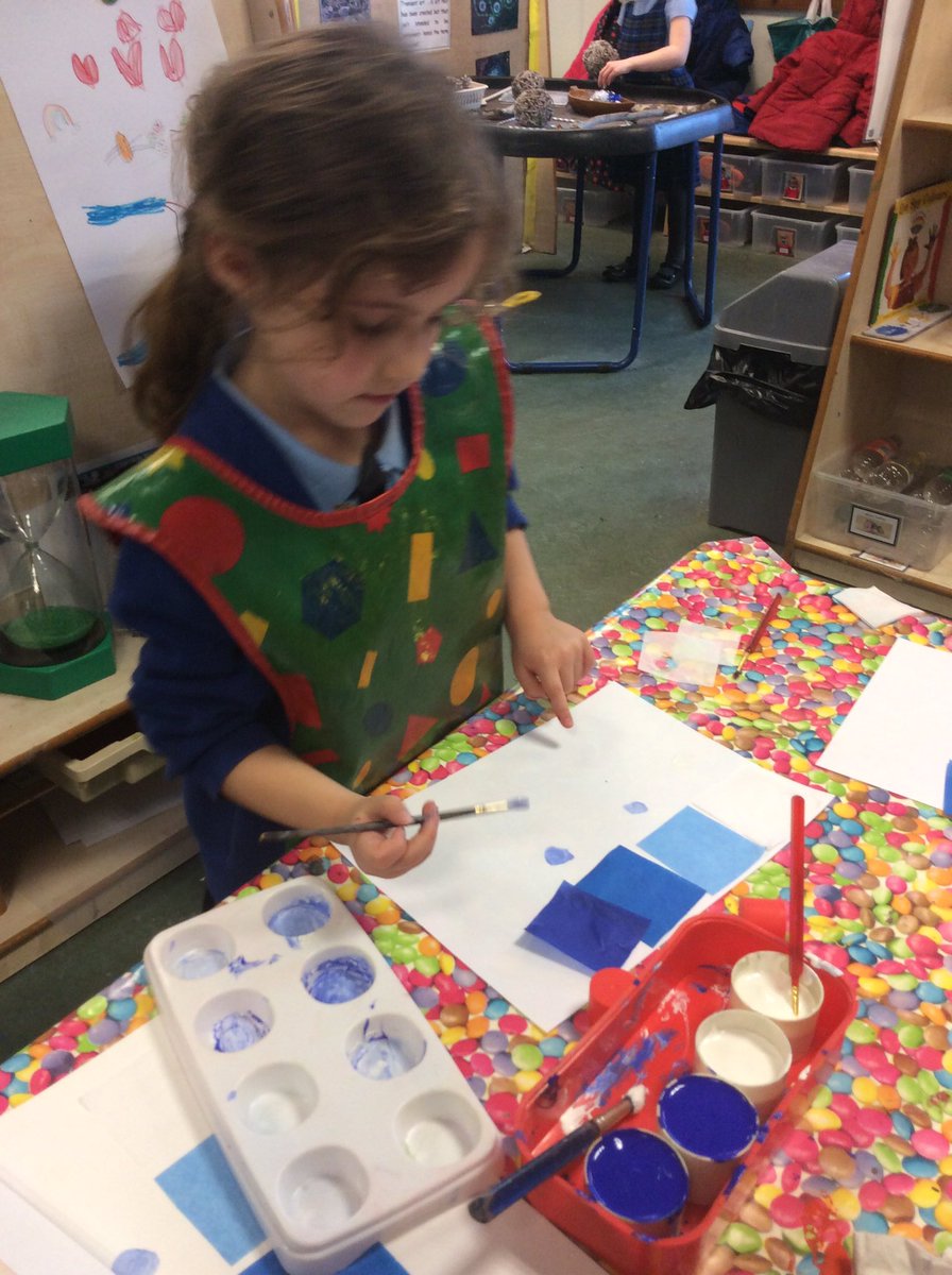 RectorySchool's tweet photo. In EYFS the children have been thinking about cold colours and have explored tone #tone #coldcolours https://t.co/uhllMH7ScI