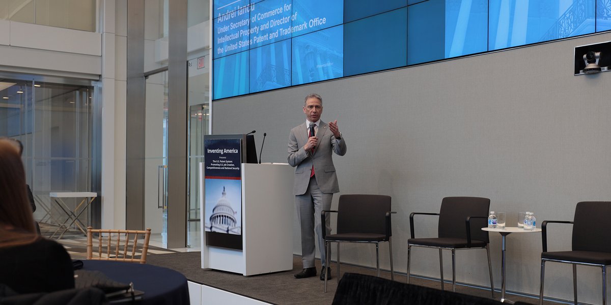 Today at #InventingAmerica, #USPTO Director Andrei Iancu talked on expanding American innovation geographically and demographically. To learn more, read our SUCCESS Act report: uspto.gov/successact. #NationalInventorsDay