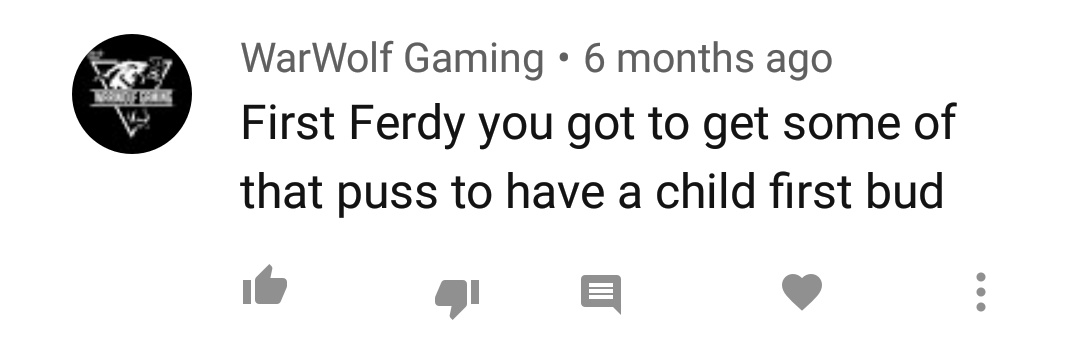 Ferdiiaa's tweet photo. Was scrolling through the YouTube Studio app, checking some old comments and I found this..
I'm sure there is some context behind it. I completely missed it when it was posted... 
Thanks @WarwolfG very cool! 👍 https://t.co/j9a8t8KVRT