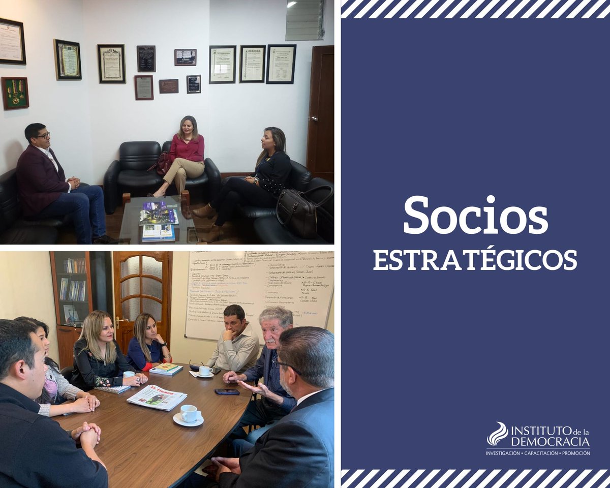 El <a href="/IDDemocracia/">Instituto de la Democracia</a> se reúne con la @upsalesiana, @UCatoCuenca y <a href="/udecuenca/">UCuenca</a> para trabajar en conjunto para la promoción, capacitación e investigación de la democracia.