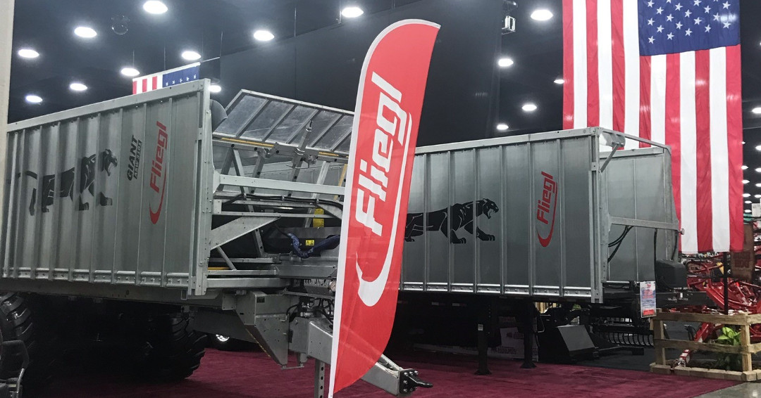 FlieglUS's tweet photo. SNEAK PEEK:  National Farm Machinery Show in Louisville KY
Starts Feb. 12-15 9am-6pm 
FLIEGL BOOTH 8668
Ed Reichling &amp;Tim Nelson on hand to give you information on our products. Play a game of bags to win discounts on your Fliegl purchase!
#wearefliegl#farmequipment#NFMS https://t.co/TFM8iRCSQY