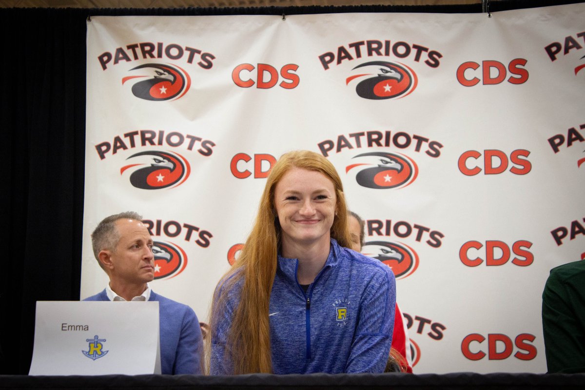 CarrollwoodDay's tweet photo. Signing Day on the CDS campus! Congrats to soccer star Emma for committing to @RollinsCollege and competitive fencer, EJ for his commitment to @DrewUniversity. Go Patriots! #WeAreCDS #PatriotNation #CDSAthletes @CDS_Athletics https://t.co/3R4fHUjJAF