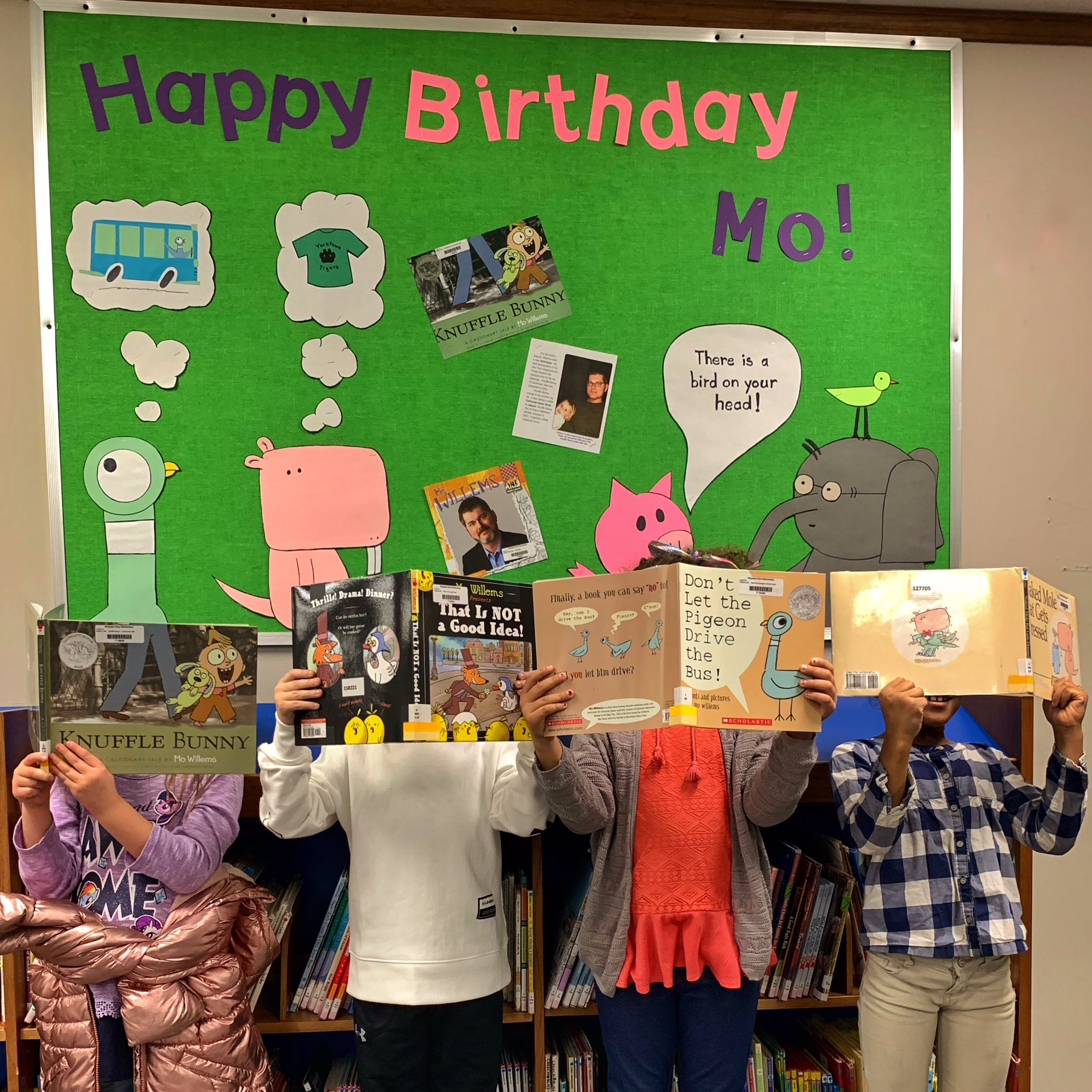 Mrs. Stricklin and our students sure love Children s author Mo Willems Happy Birthday! 