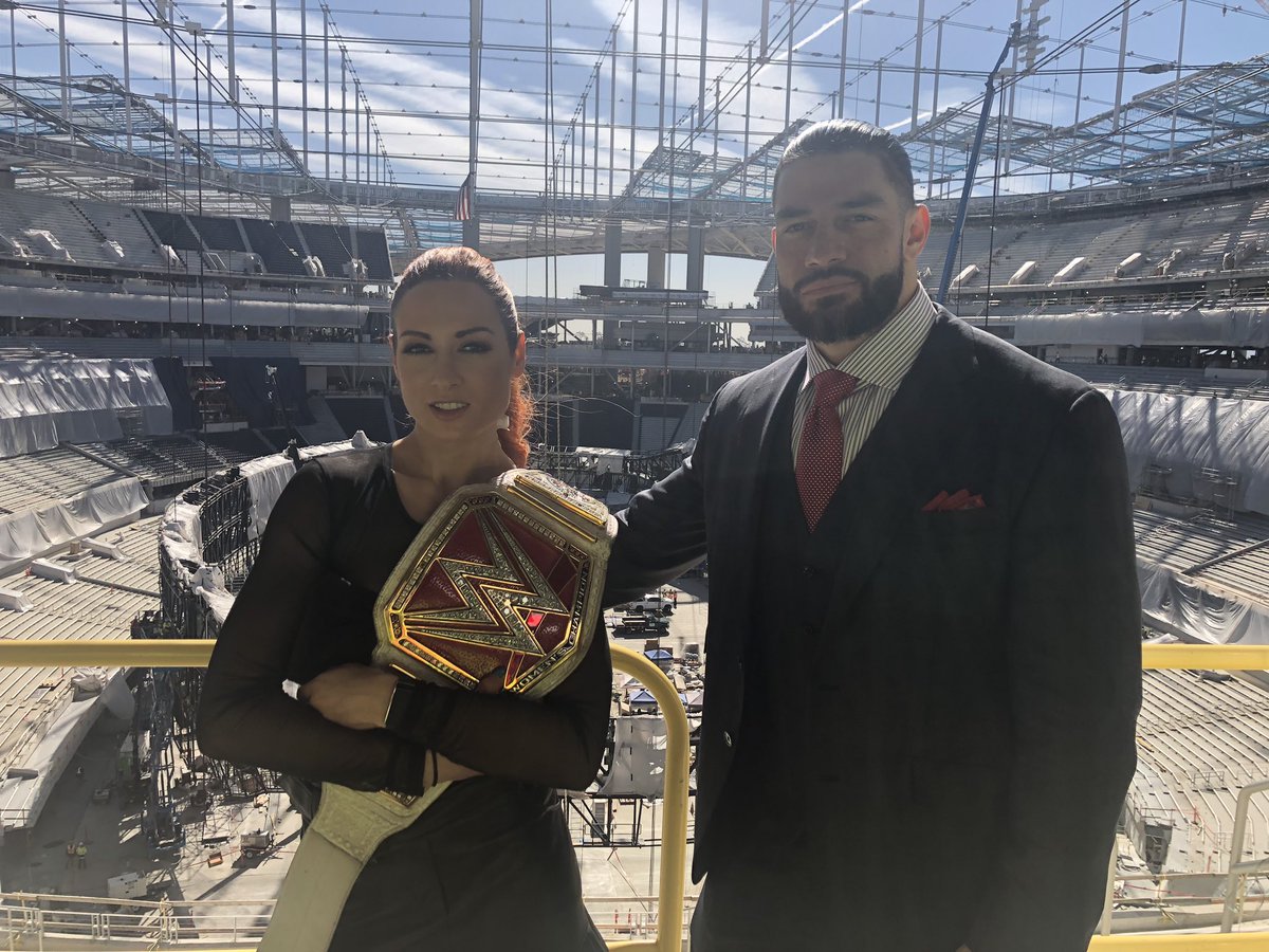 ChimeInTheChoir's tweet photo. A great media day with my fellow coworker, The Man, Becky Lynch. LA will be hosting Wrestlemania 37 and I couldn’t be more excited y’all. I can guarantee you that I will be main eventing this Wrestlemania, bookmark this. https://t.co/SwNzWY7v1k