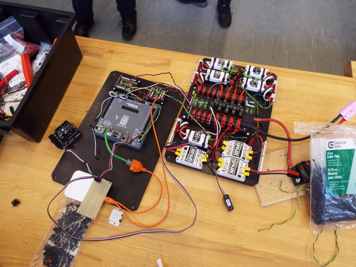Getting our wiring for the robot done. Looking good so far!!