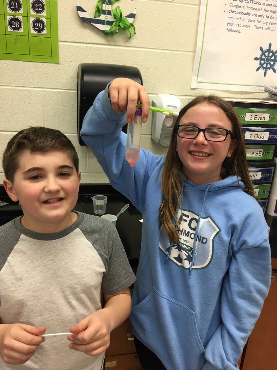 TFantell's tweet photo. Strawberry DNA Extraction Lab...one of my favorites of the year. DNA is amazing stuff! Love to see Ss faces when the white strings appear from strained juice! Science is so cool! @SCM_Principal  #CBGacademies https://t.co/okl9NcIp9j