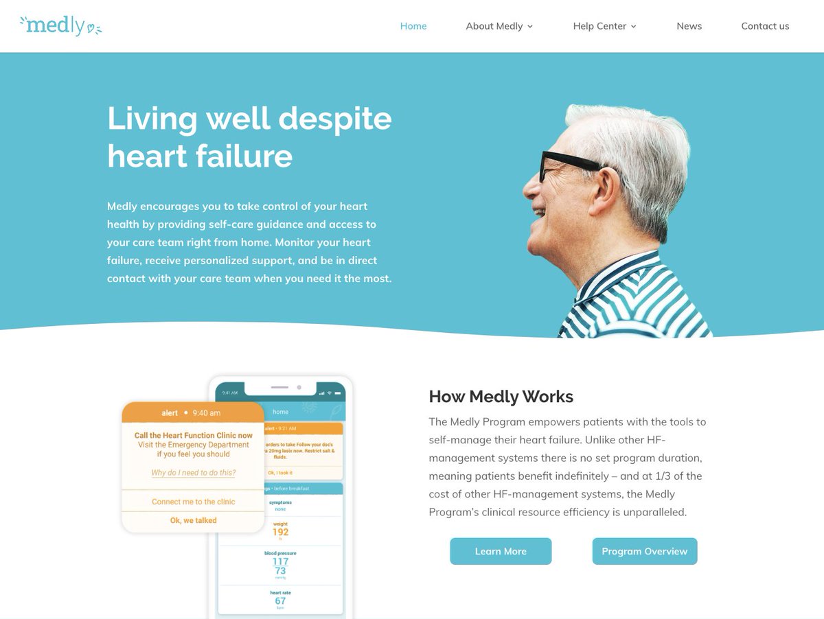 Monitor your heart failure, receive personalized support, and be in direct contact with your care team when you need it the most; with Medly for Heart Failure. In honor of #HFWeek2020, check out our new homepage at medly.ca ! #HeartMonth @Official_eHI