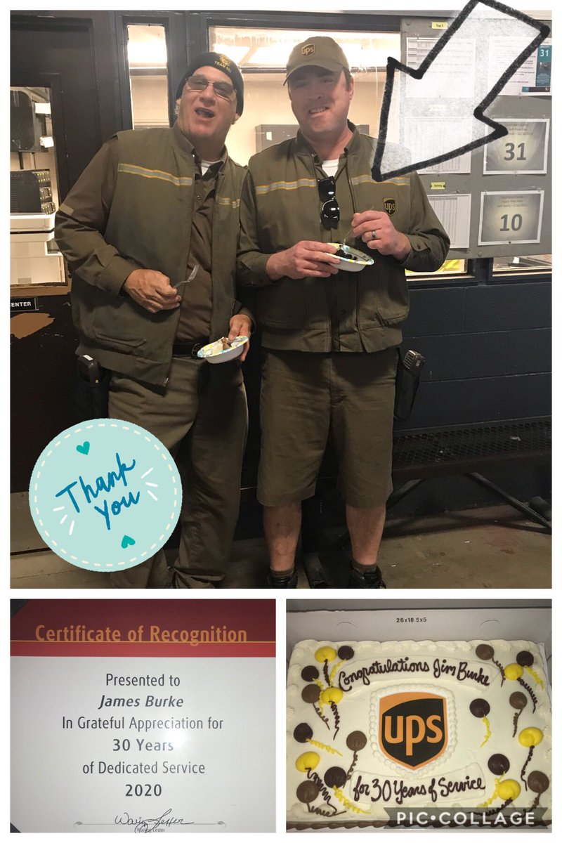 #Congratulations 🍾🎊🎉🎈 Jim Burke for 30 Years of Service. We Thank You For All You Do. #ProudUPSer #CheersTo30Years @CP_UPSers @juan_morales_FL #ArchDivision